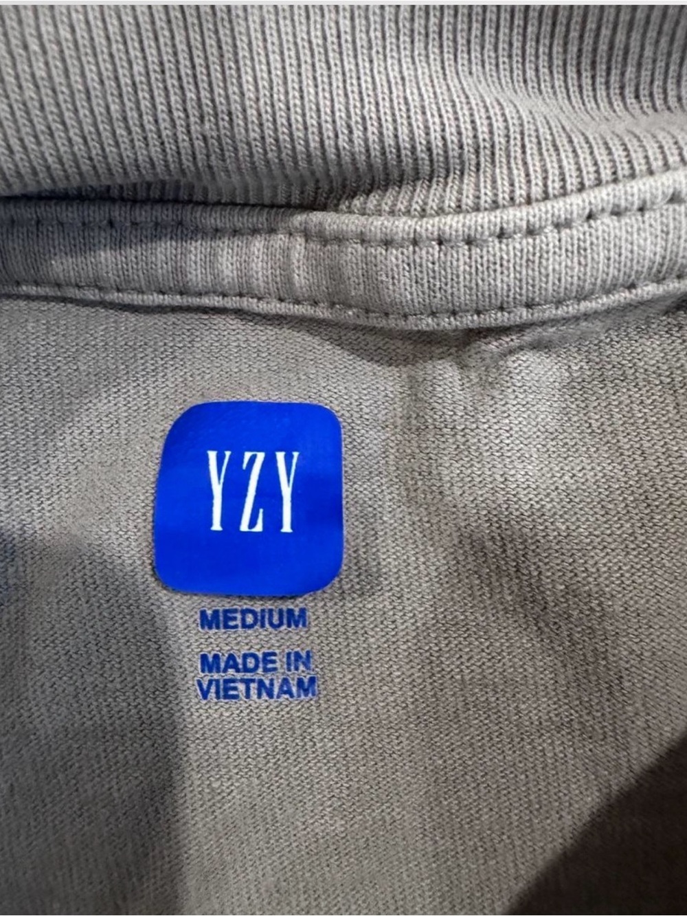 Yeezy x gap Gray Short Sleeve Tee with Blue YZY Label